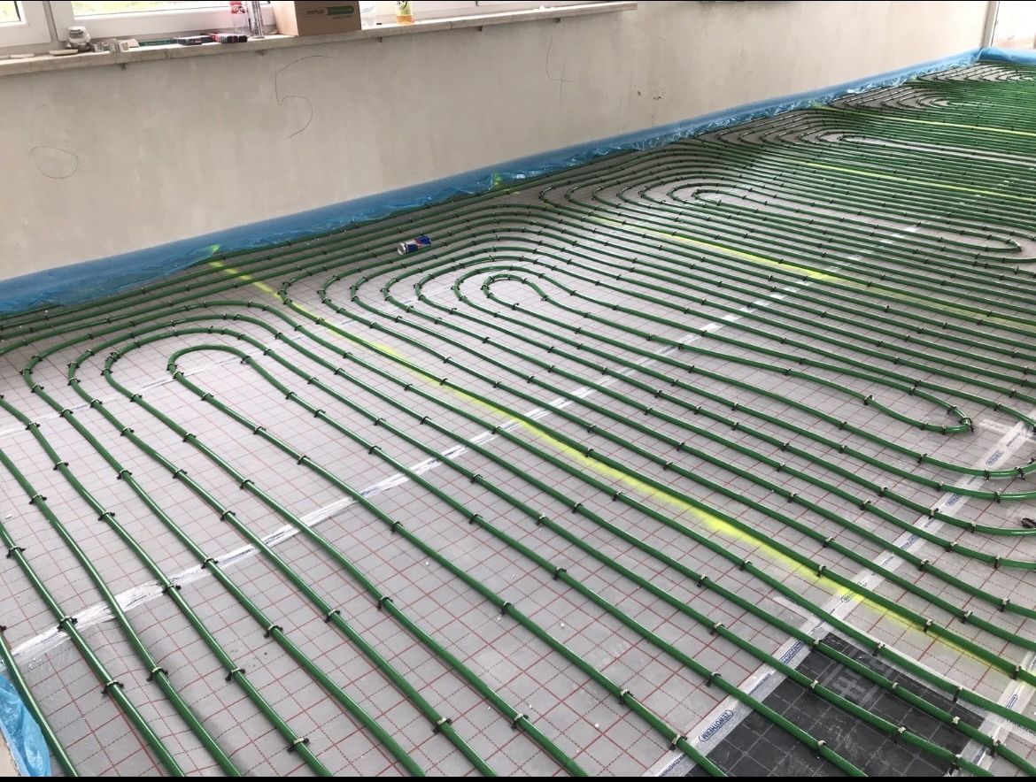 Fußbodenheizung Installation Phase 3